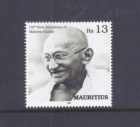 2019 Mauritius Mahatma Gandhi 150th Birth Anniversary Stamp 1v Mnh 2