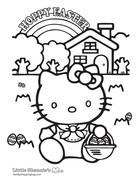 Hello Kitty Easter Pictures To Color