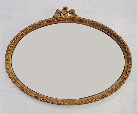 Sold Price A Vintage Gold Framed Oval Wall Mirror Invalid Date Aest