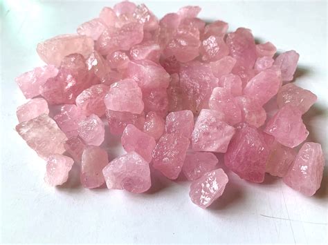 Raw Pink Morganite Rough Crystal Natural Raw Morganite Loose Etsy