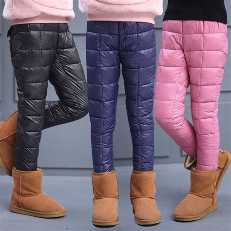 Winter Warm Children Clothes Down Cotton Kids Baby Leggings For Girls