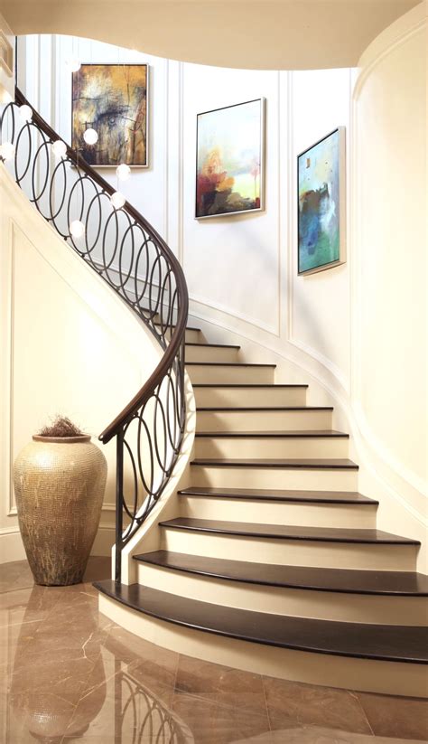 Elegant Curved Staircase Stair Railing Design Curved Staircase
