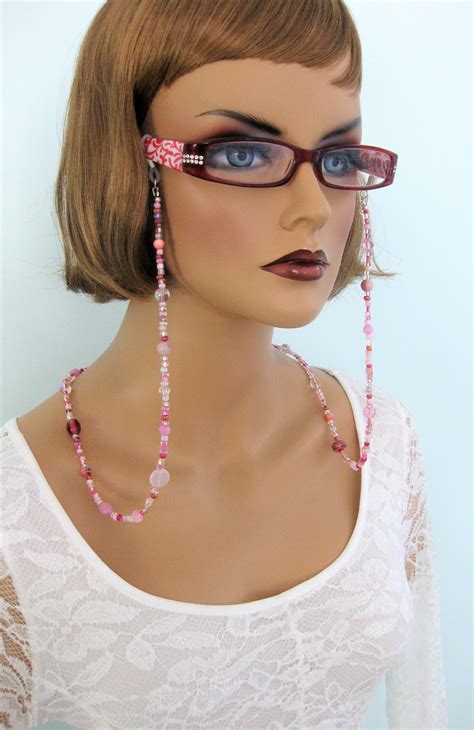 Pink Beaded Eyeglass Chain For Women Click To See This Beaded Etsy