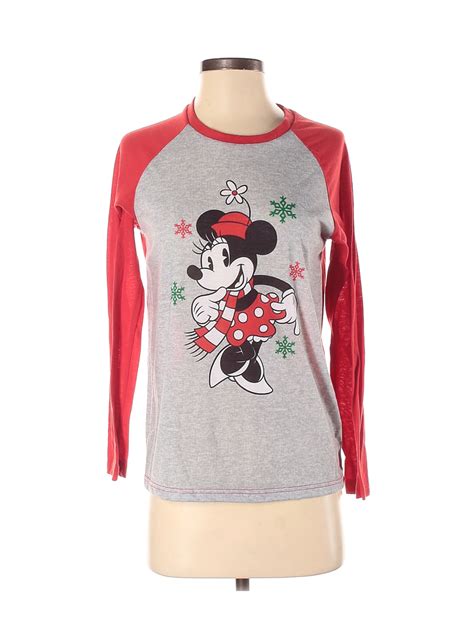 Disney Women Gray Long Sleeve T Shirt Xs Ebay