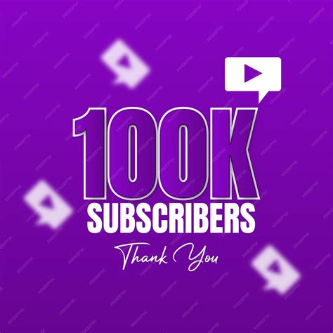 Premium Vector 100k Subscribers Thank You Vector Banner Template