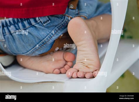 Boy S Bare Feet Stock Photo Alamy