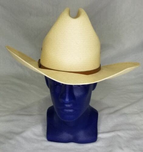 Vintage Resistol Shantung Panama 6 78 Western Cowboy Straw Hat 6x