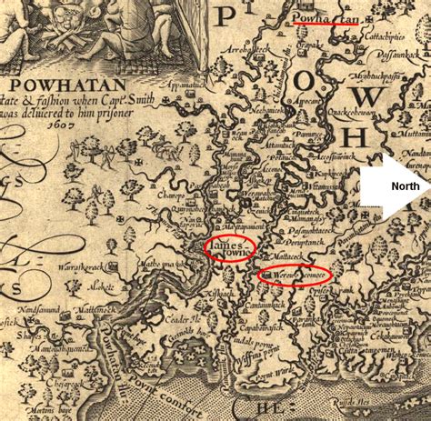 Greatrenchgefi Map Of Jamestown 1607