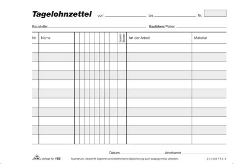 Zeiterfassung excel vorlage (schweiz) | kostenlos. RNK Verlag Vordruck Tagelohnzettel, Block, SD, DIN A5 quer 182 | edigitech.de