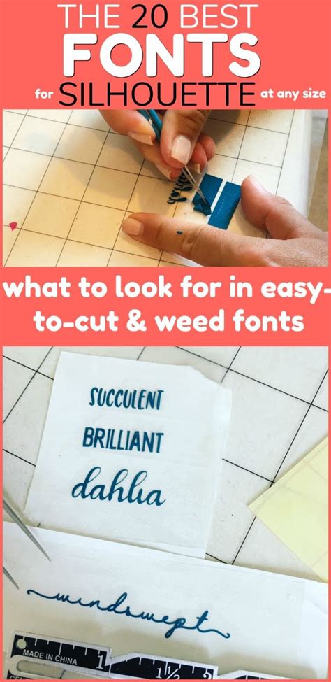 20 Best Fonts To Cut With Silhouette And How To Pick Easy To Cut Fonts