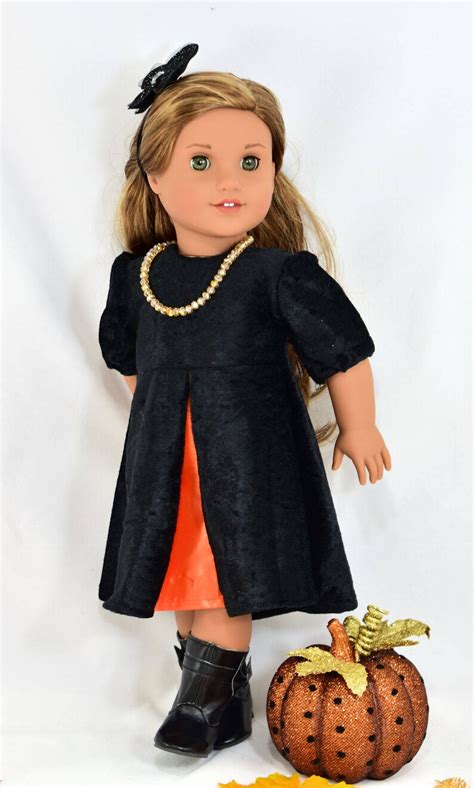 fall dress 18 inch doll clothes pattern for dolls such as etsy