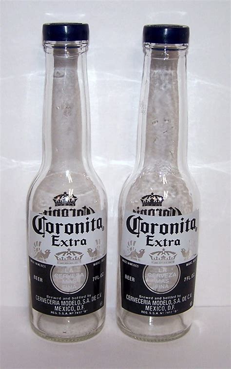 Corona Salt And Pepper Shakers 1 Pair Of 7oz Coronita Extra Bottles