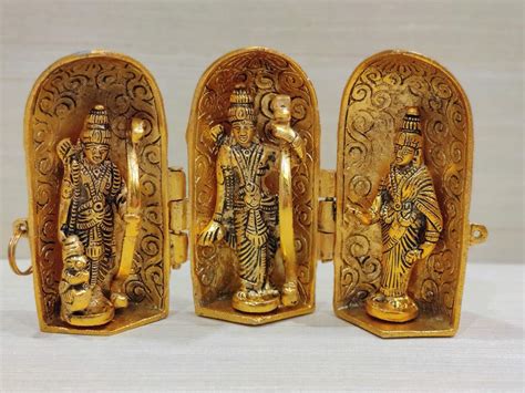 Buy Tnagri Gold Plated Metal Hindu God Lord Ram Darbar In A Folding