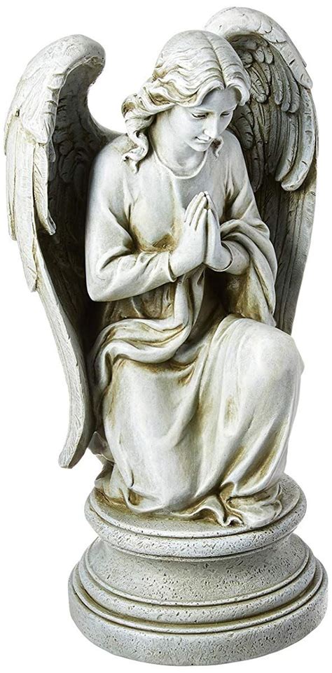 Tall Praying Angel Kneeling On Pedestal Statue Angel Statues Praying