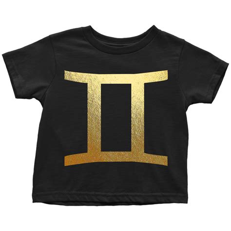 Gemini Gold Sign Toddler T-Shirt || Zodiac || Zodiac Sign || Zodiac Gift || Zodiac Shirt ...