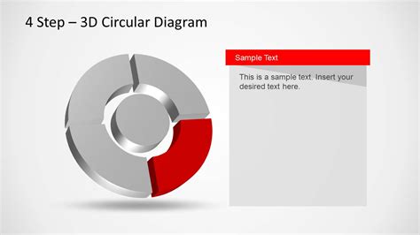 4 Step 3d Circular Diagram Template For Powerpoint Slidemodel