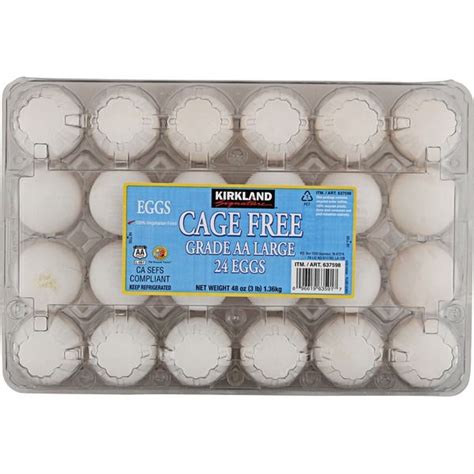 Cage Free Grade Aa Large Eggs From Kirkland Signature Nurtrition And Price