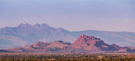 Four Peaks And Red Mountain At Sunset Rarizona