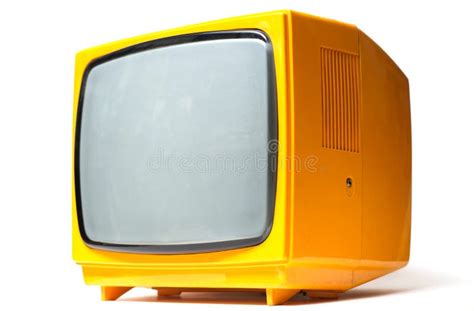 Retro Tv Set Stock Image Image Of Orange Equipment 232646017