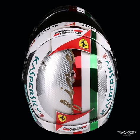 I have spent a lot of time in italy with my team. Vettel Helmet design Italian GP 2017. By JMD design ...