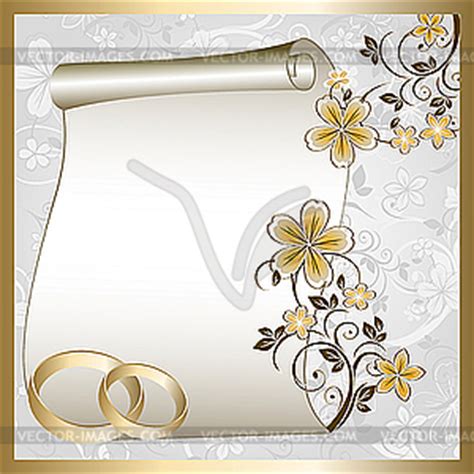 Jetzt großes sortiment an bilderrahmen entdecken und sparen! Wedding card with floral pattern - vector image