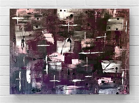 Purple Acrylic Abstract 24x30 Inches Etsy Painting Abstract Purple