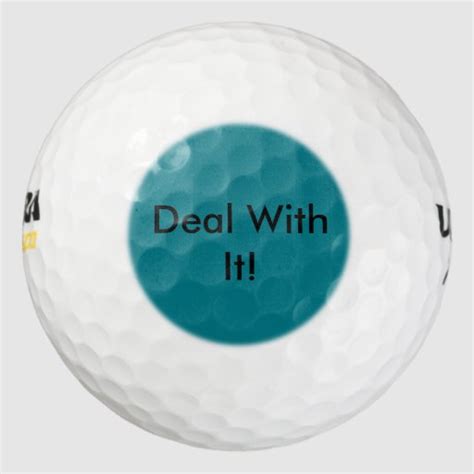 Funny Sayings Golf Balls Deal With It Zazzle