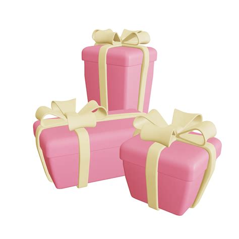 Pink Gift Box Christmas Png
