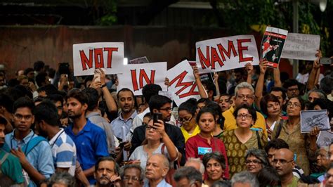 Not In My Name Indians Protest Attacks On Muslims Human Rights News