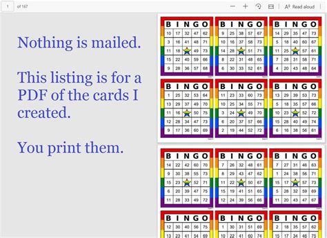 Rainbow Bingo Cards 1002 Cards 6 Per Page Instant Pdf Etsy Bingo