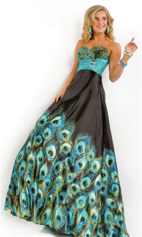 Is Available At Peacock Print Dress