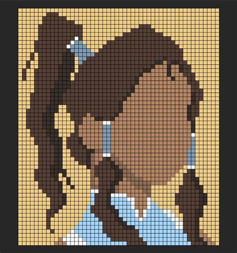 Avatar Pattern In 2021 Anime Pixel Art Minecraft Pixel Art Pixel Art