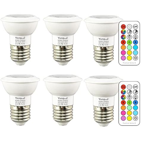 Led Color Changing Rgb Light Bulb With Remote 45 Beam Angle And Memory