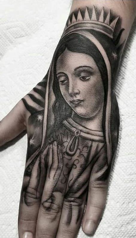 Share 69 Virgin Mary Hand Tattoo Best Incdgdbentre