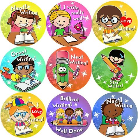 144 Writing Awards 30 Mm Reward Stickers For School Teachers Parents