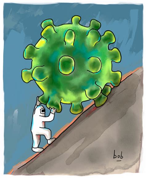Vector doodle coronavirus or cartoon monster vector illustration. This Week's Cartoons: Coronavirus, Social Media, and ...