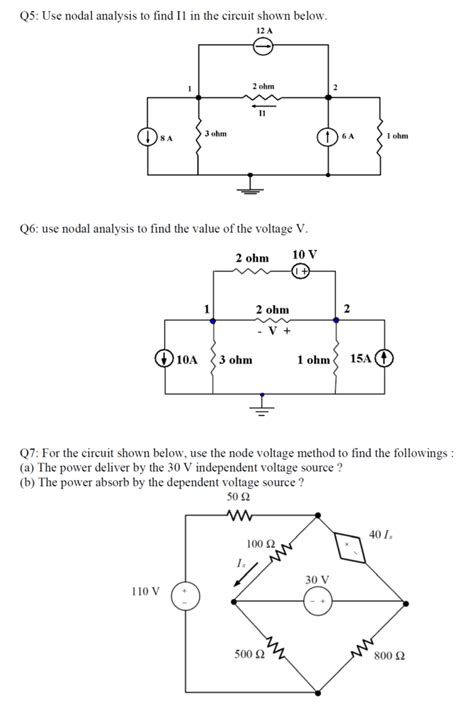 Solved Q5 Use Nodal Analysis To Find Il In The Circuit Chegg Com