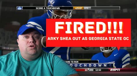 Ncaa 14 News Arky Shea Fired As Offensive Coordinator At Georgia