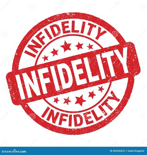 Infidelity Text Written On Red Round Stamp Sign Stock Illustration