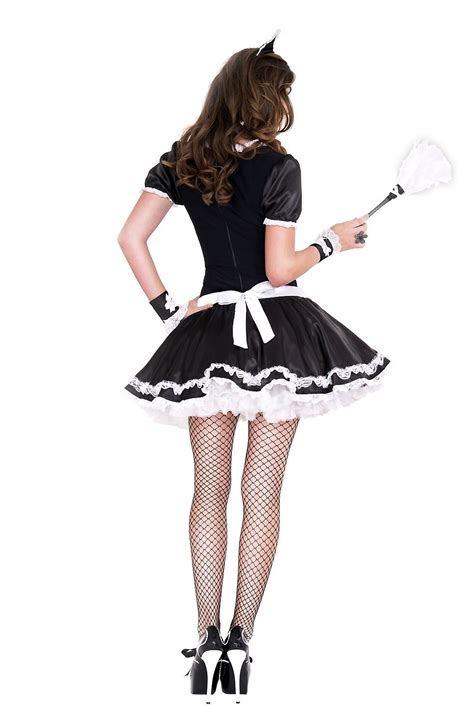 Adult Flowery Lacy French Maid Woman Costume 3799 The Costume Land