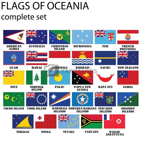 Flags Of Oceania By Lirch Vectors And Illustrations With Unlimited