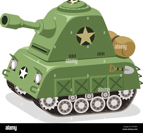 Tanque De Guerra De Las Fuerzas Militares Ilustración Vectorial De
