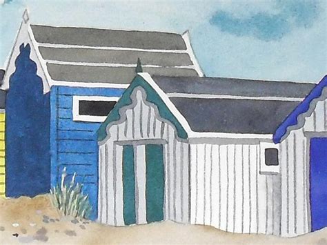 Limited Edition Signed Watercolor Print Beach Huts At Etsy Uk