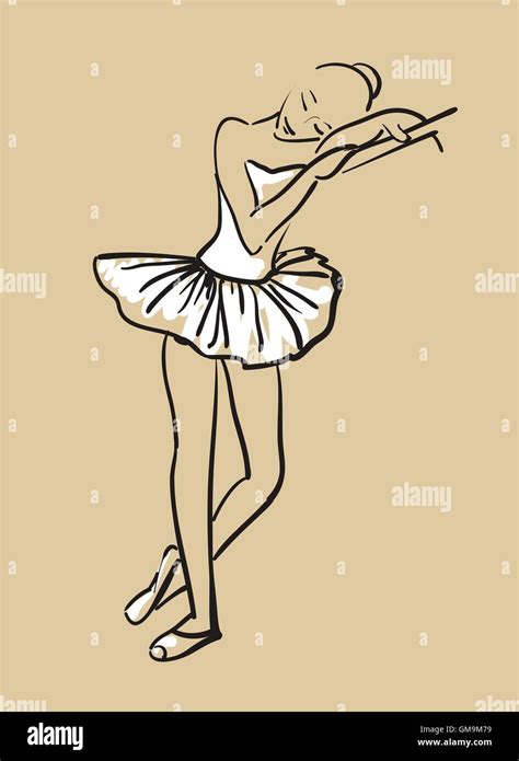 Vector Sketch Of Girls Ballerina Stock Vector Image And Art Alamy