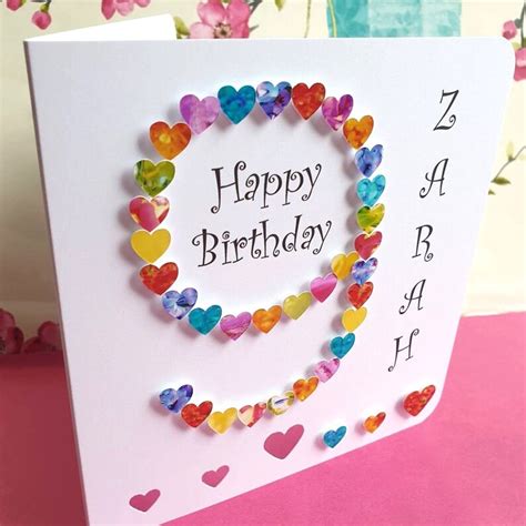 Personalised 9th Birthday Card Handmade Age 9 Card Hand Etsy