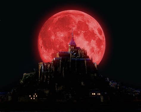 Vampire Blood Moon Lune Rouge Dhalloween Fond Décran Hd Pxfuel