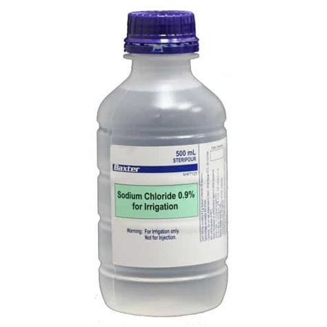 Sodium Chloride Irrigation 9 500ml Saline The First Aid Shop