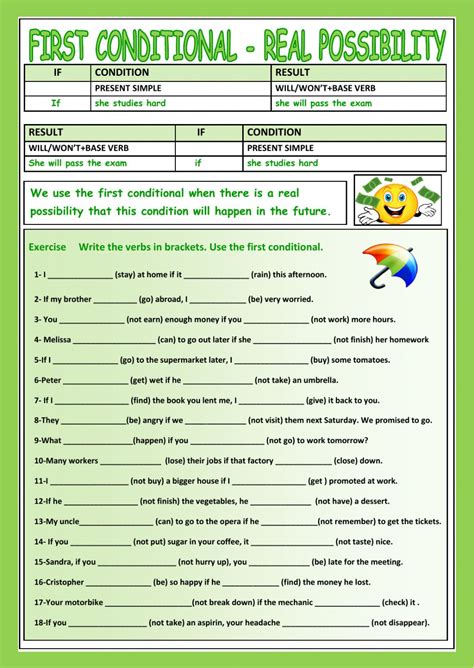 First Conditional Interactive Worksheet