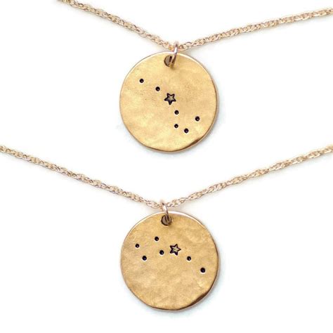 big dipper little dipper constellation necklace set