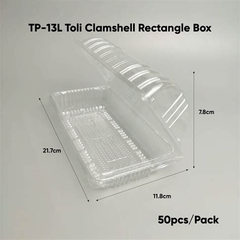 Tp 13l Toli Clamshell Rectangle Box Pack100ctn1200